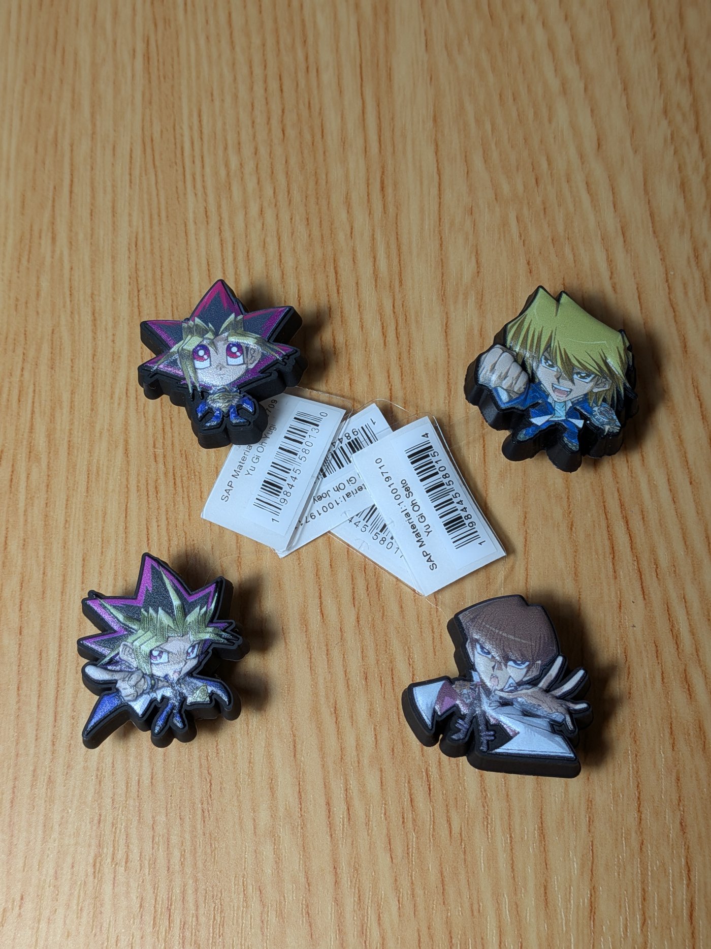単品で買った4種。武藤遊戯・闇遊戯・城之内克也・海馬瀬人