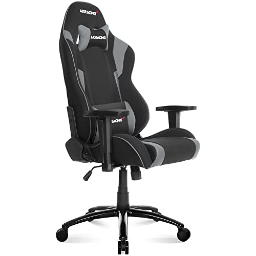 AKRACING ゲーミングチェア デスクチェア グレー 灰 WOLF ファブリック 180度リクライニング 在宅 リモート 5年保証