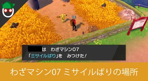 Featured image of post わざマシン07「ミサイルばり」の入手場所【ポケモン剣盾】